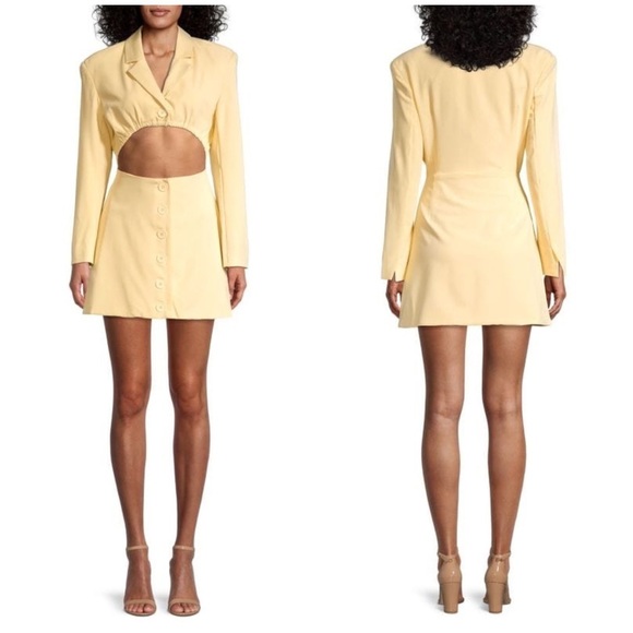 DANIELLE Bernstein Cut Out Blazer Dress in Buttermilk - Size Small - Picture 1 of 8